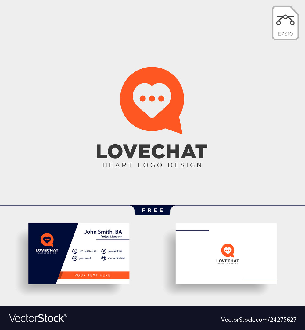 Love chat simple creative logo template icon