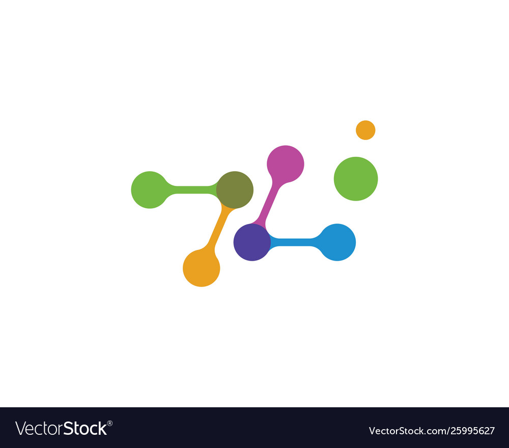 Molecule logo design Royalty Free Vector Image