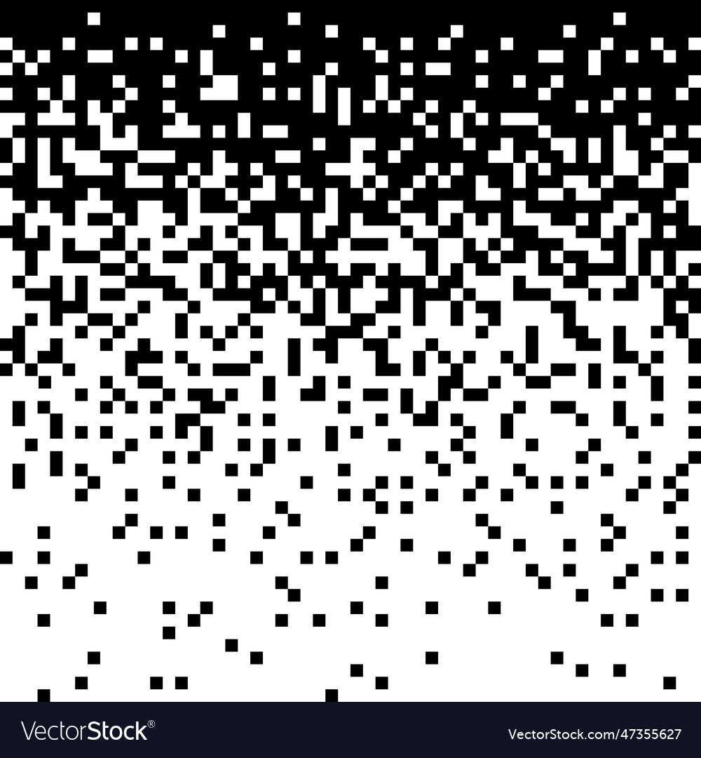 Pixelated halftone gradient noise fading pixel vector image Pixelated halftone gradient noise fading pixel
