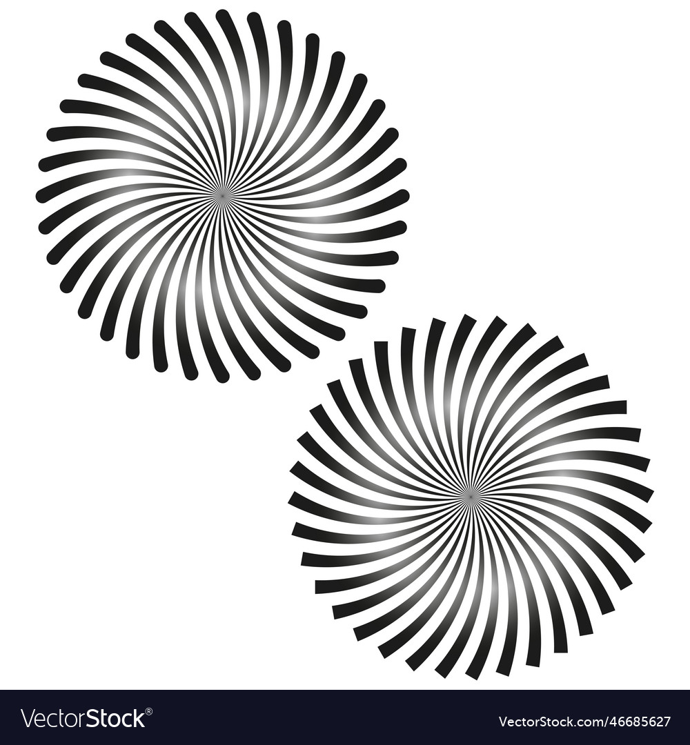 Radiant Black Circles Abstract