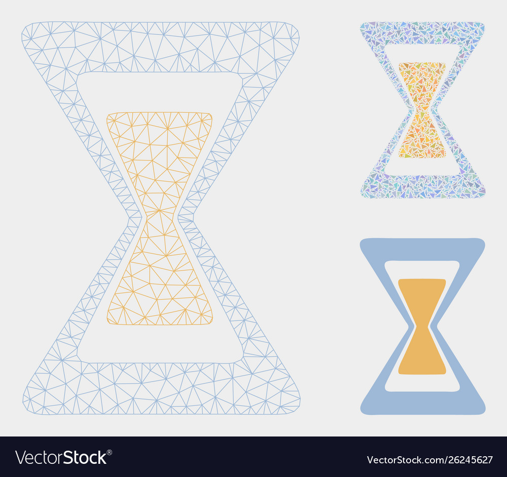 Sand clock mesh 2d model and triangle
