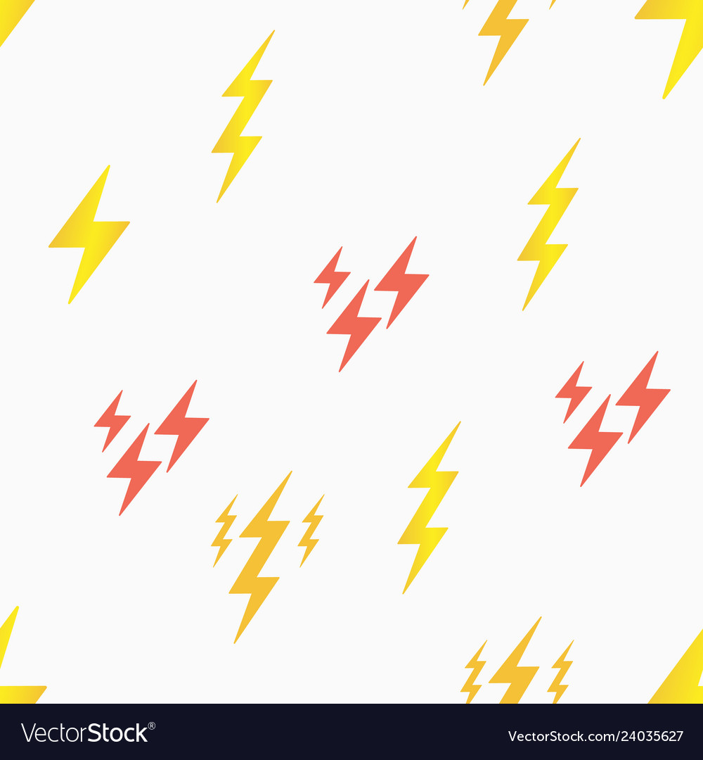 Seamless pattern with lightning bolt vector image Seamless pattern with lightning bolt