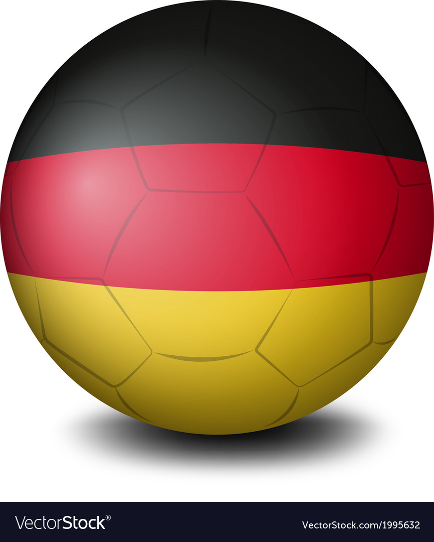 A ball with the flag of germany Royalty Free Vector Image