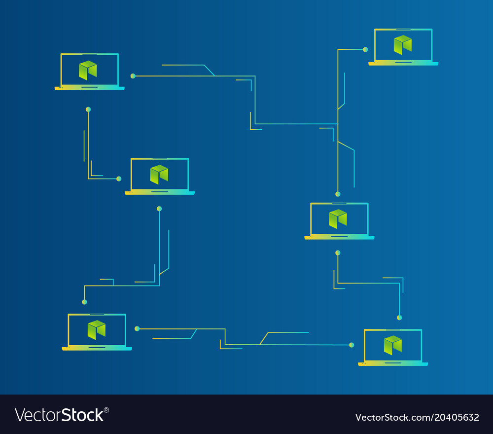 Cryptocurrency neo blockchain style background