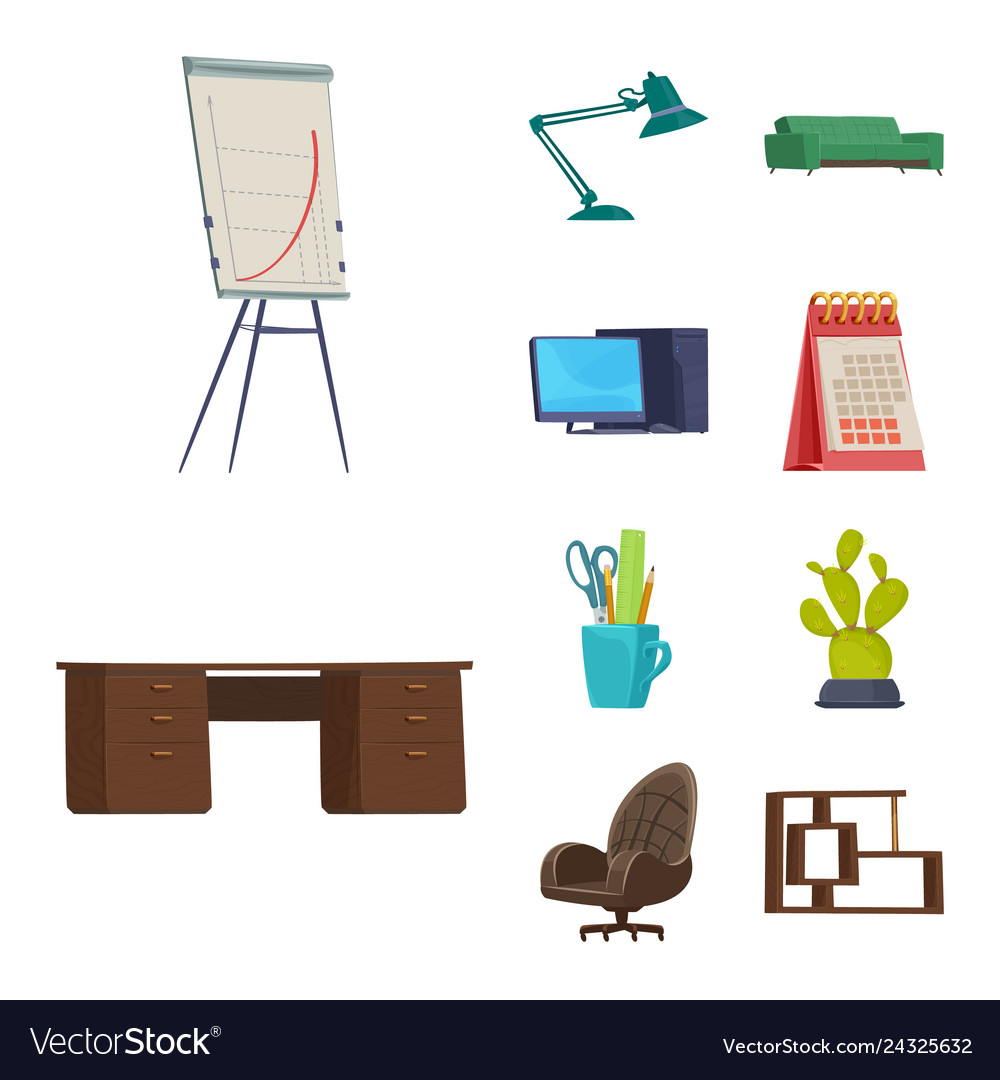 Isolated object of furniture and work sign