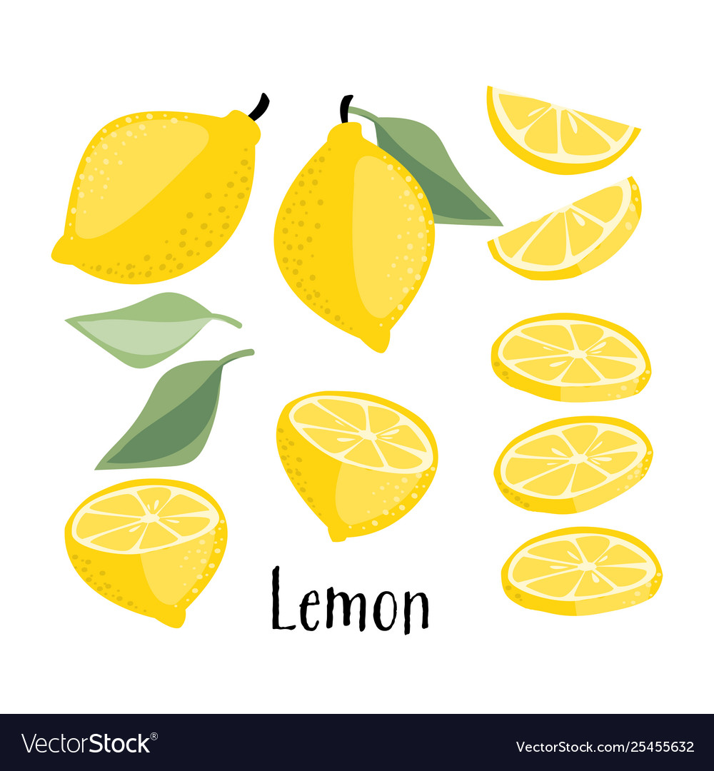 Lemon fruits collection