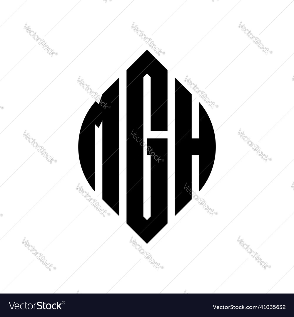 Mgh circle letter logo design Royalty Free Vector Image