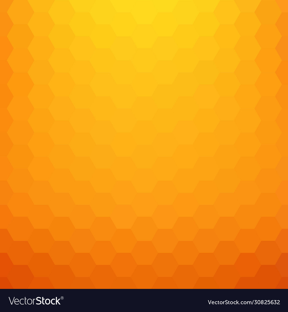 Orange Hexagons Polygonal Style Abstract Vector Image