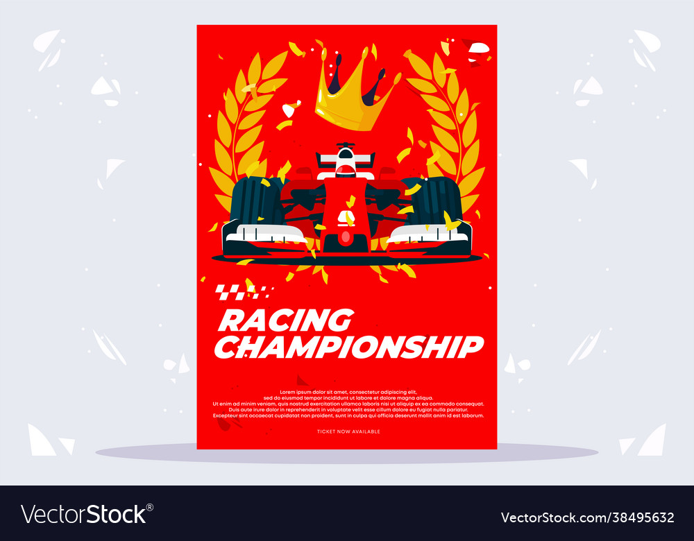 Poster template and a flyer for sports car race