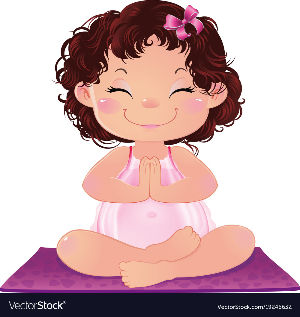 Schwangere Frau in Lotus Pose - Yoga Meditation