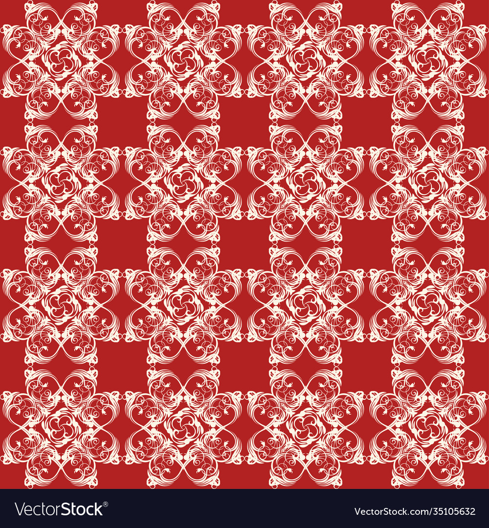 Red seamless pattern image vector image Red seamless pattern image