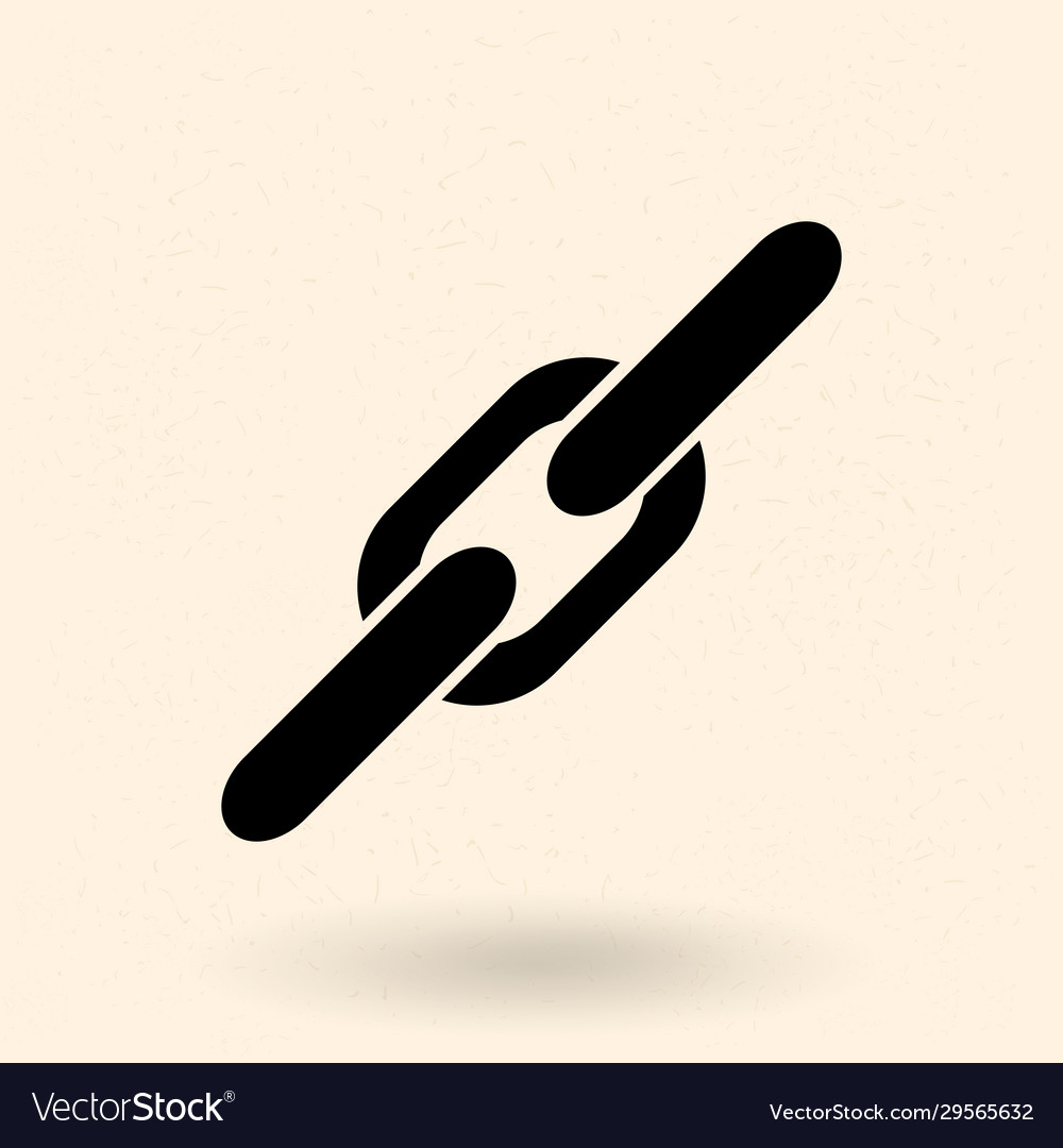Single basic link icon - chain with 3 units