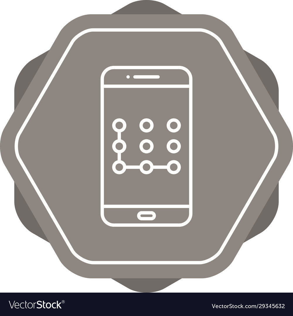 Unique pattern lock line icon