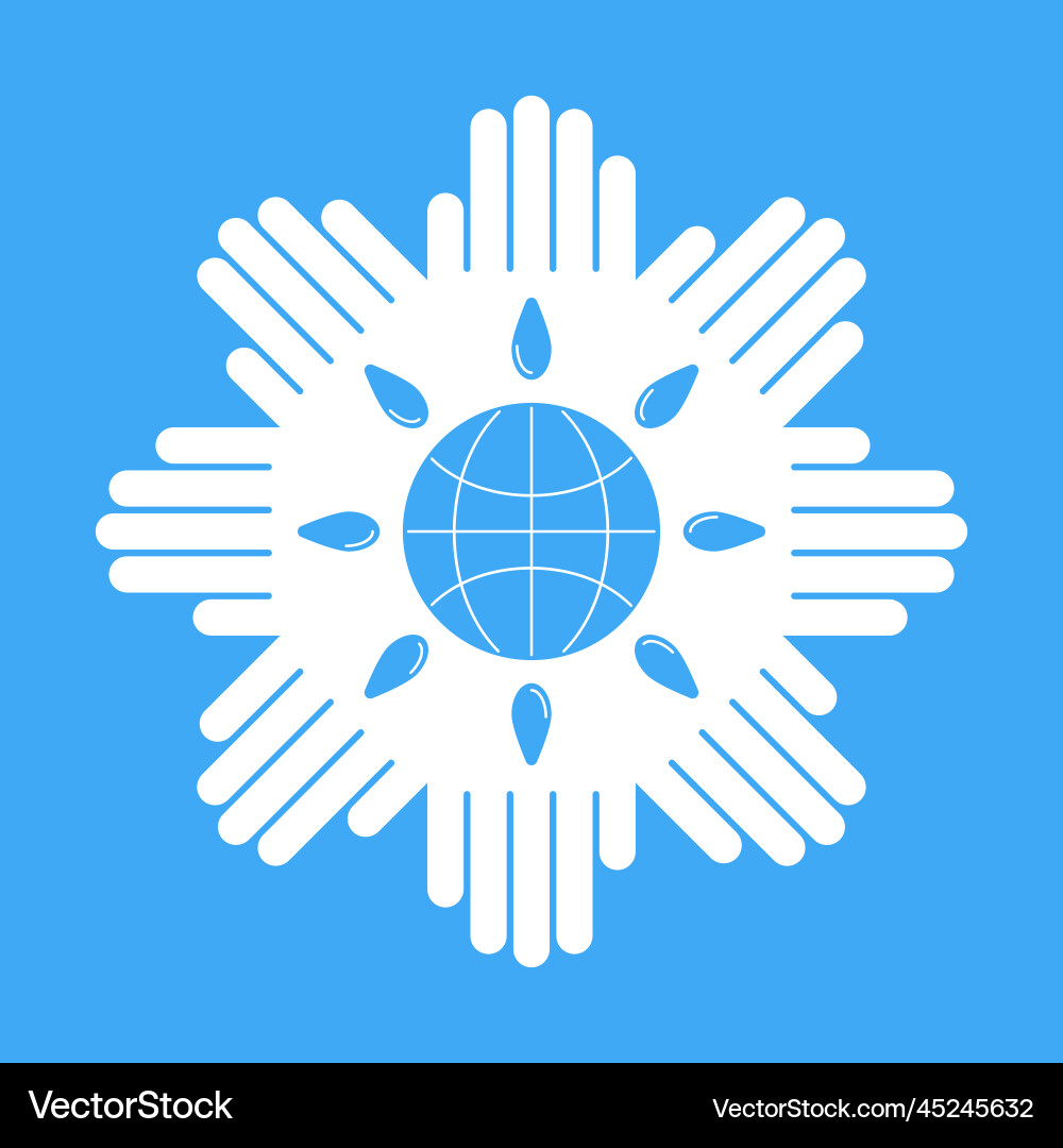 Water resources flat line Royalty Free Vector Image