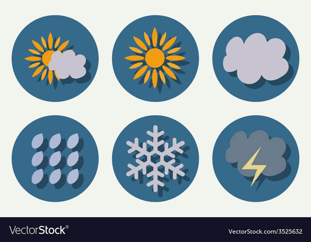 Weather icons Royalty Free Vector Image - VectorStock