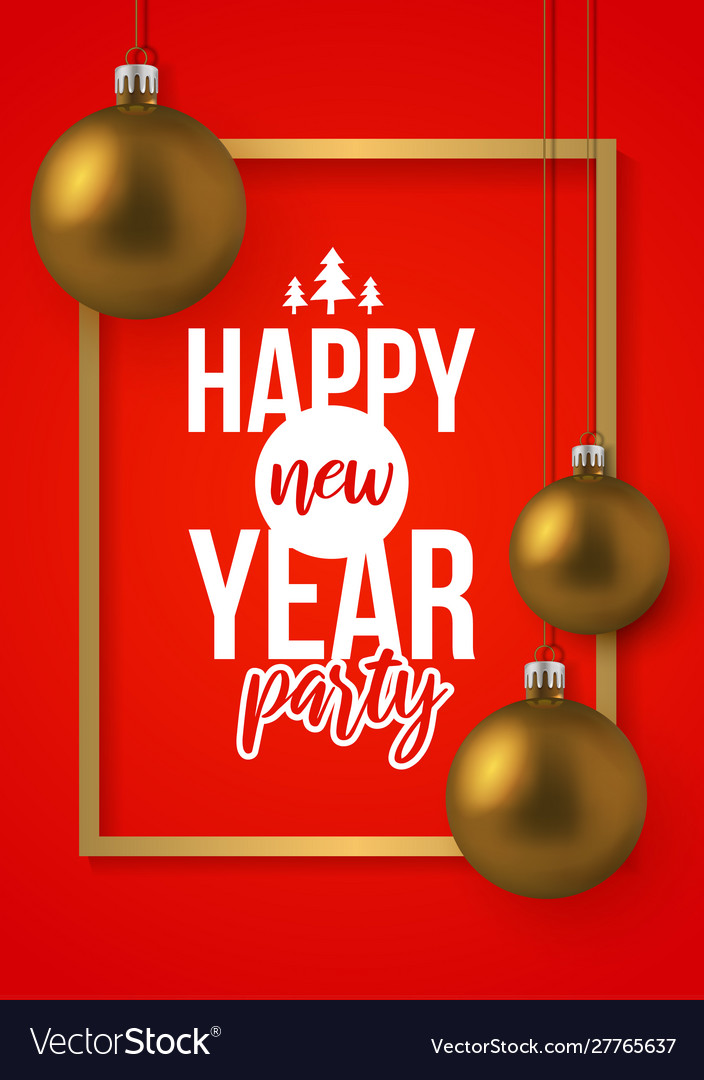 Weihnachts- und Neujahrsfeier ad poster vector image Weihnachts- und Neujahrsfeier ad poster