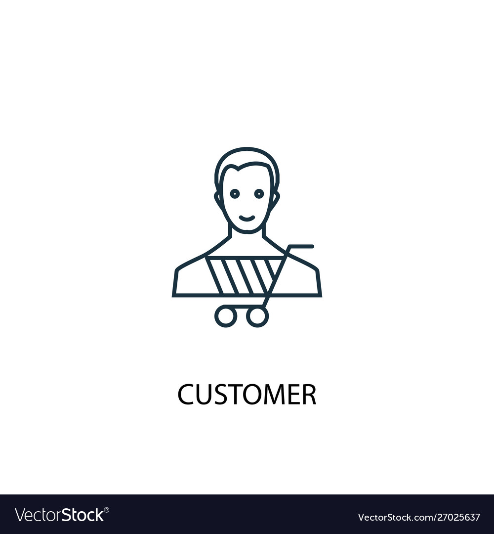 Customer concept line icon simple element