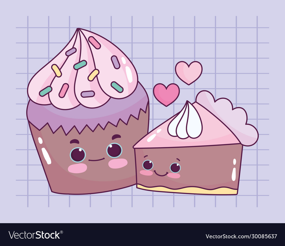 Cute food chocolate cupcake and cake love sweet