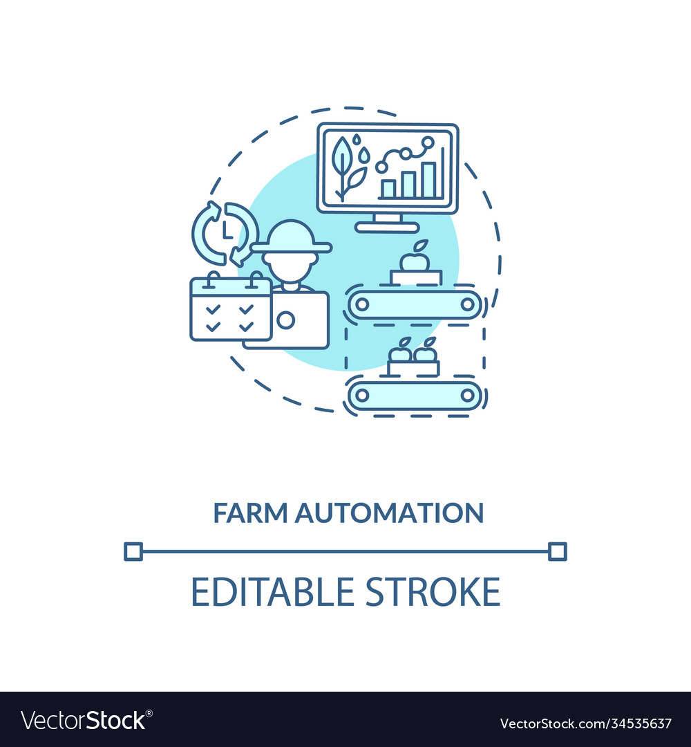 Farm automation concept icon Royalty Free Vector Image