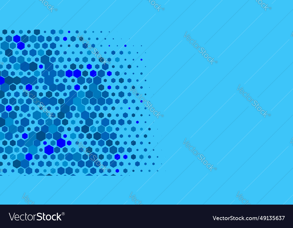 Geometric multi size hexagon with color