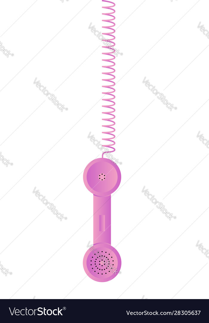Hanging telephone receiver an old vector image Hanging telephone receiver an old