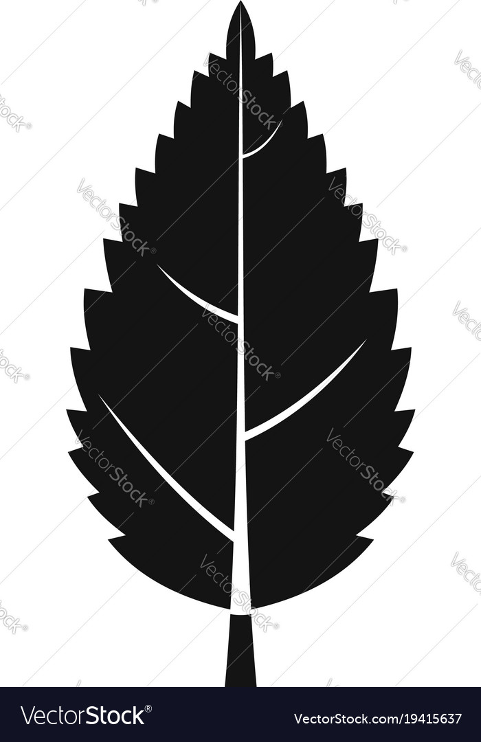 Hornbeam leaf icon simple style