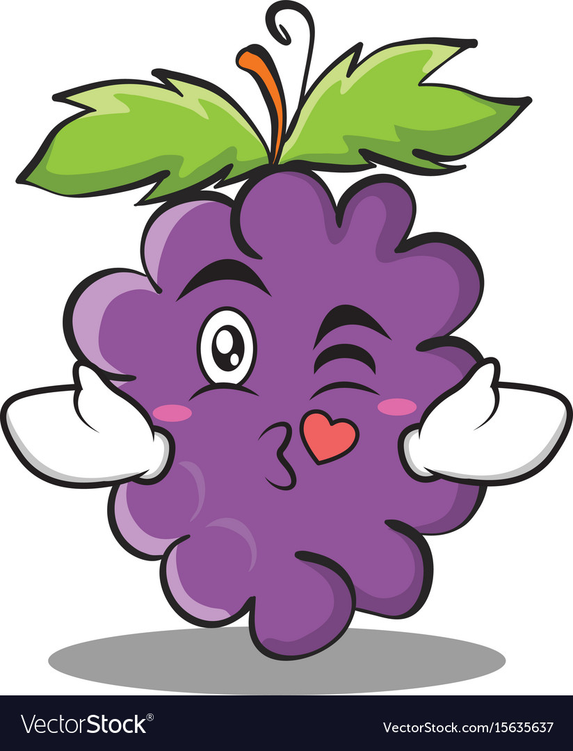 Kissing heart grape character cartoon collection