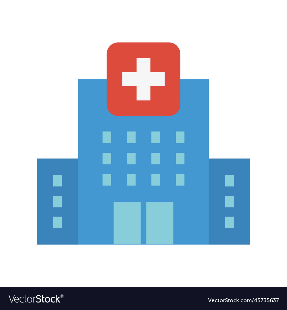 Medical hospital building hospital emergency room Vector Image