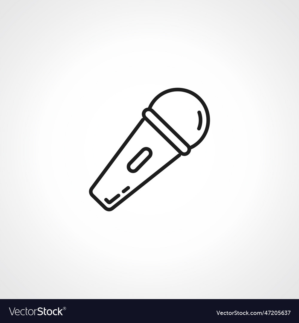 Microphone line icon web linear