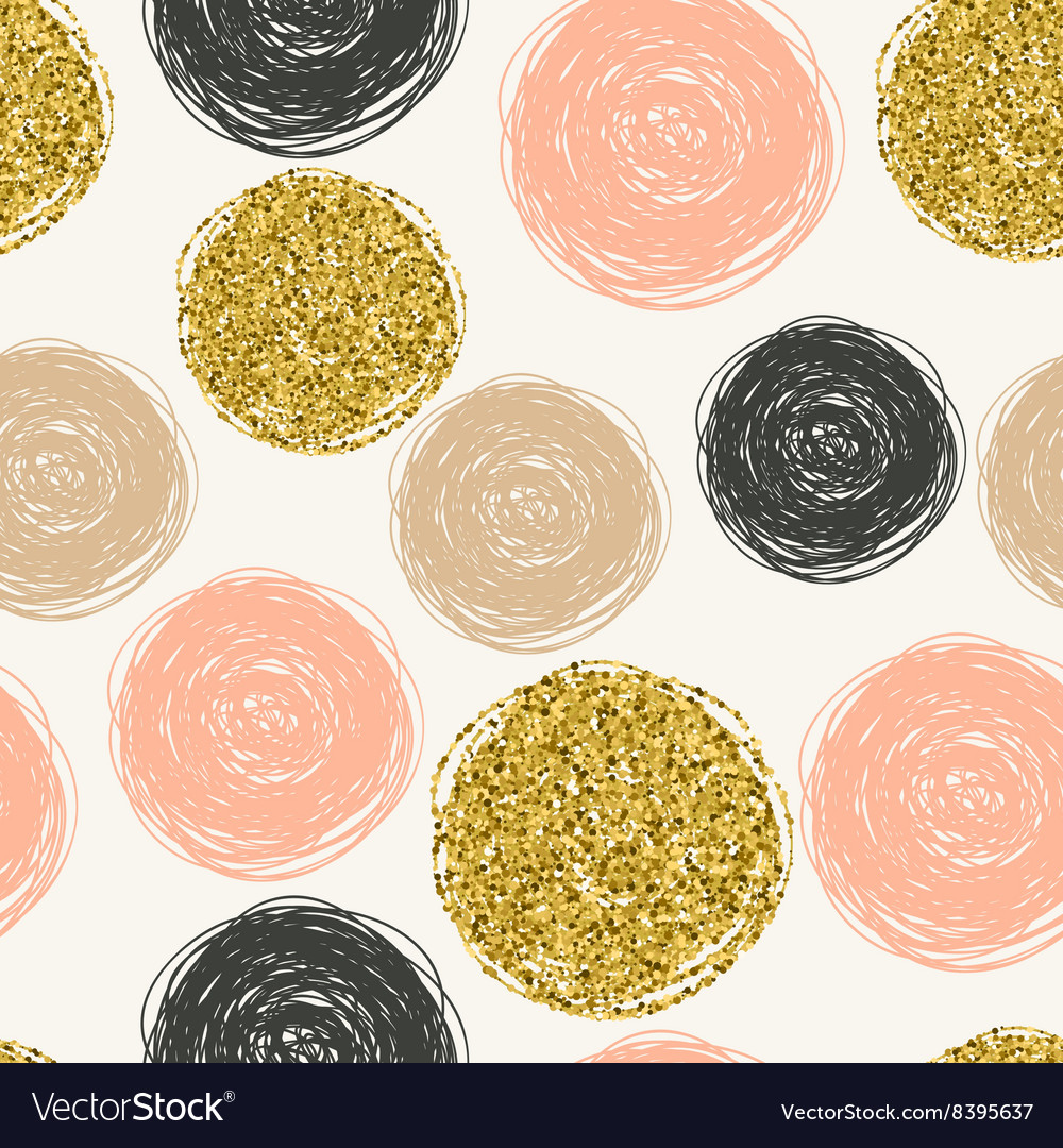 Seamless pattern with scribbles circles