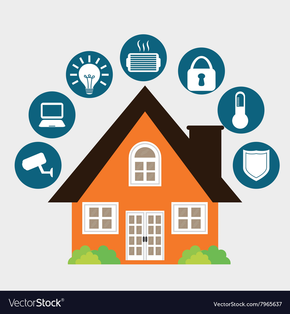 Download Smart house icon design Royalty Free Vector Image