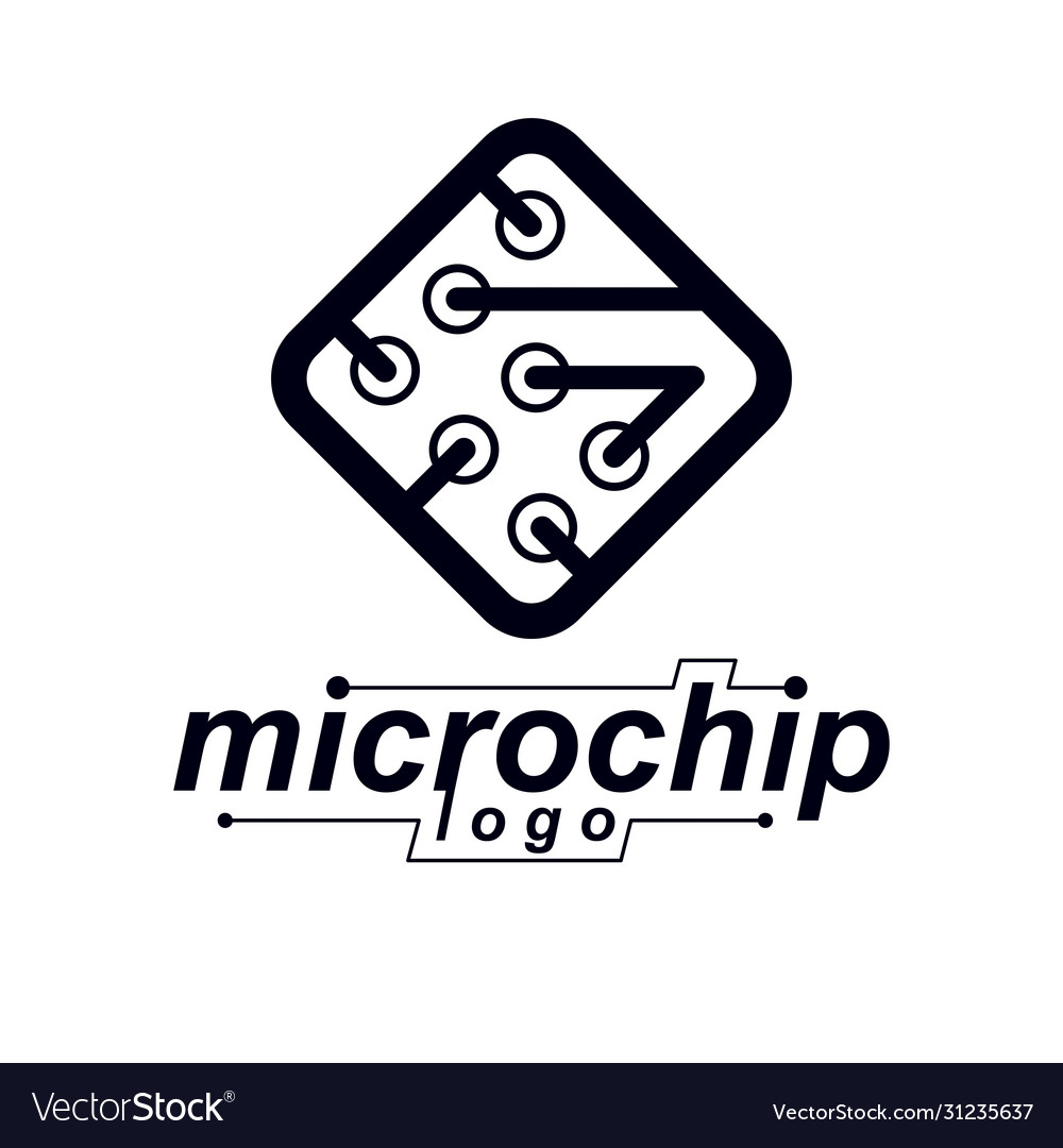 Technology cpu design with square microprocessor vector image Technology cpu design with square microprocessor