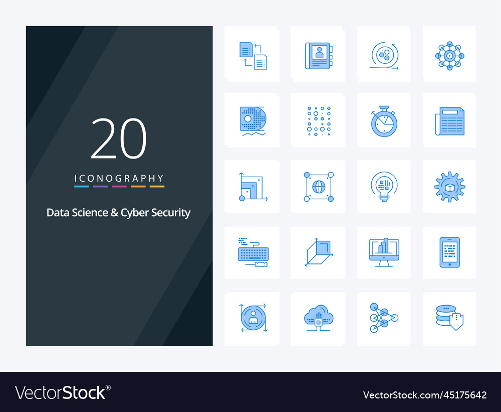 20 data science and cyber security blue color