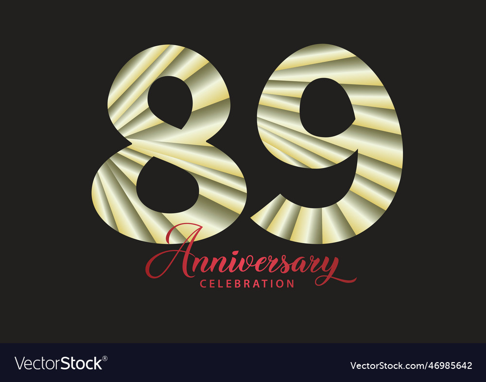 89 year anniversary celebration logotype