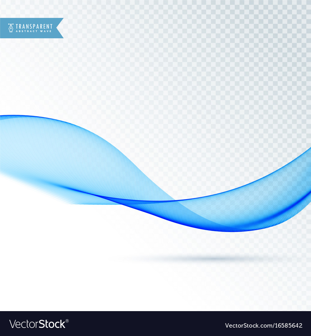 Abstract blue transparent waved lines