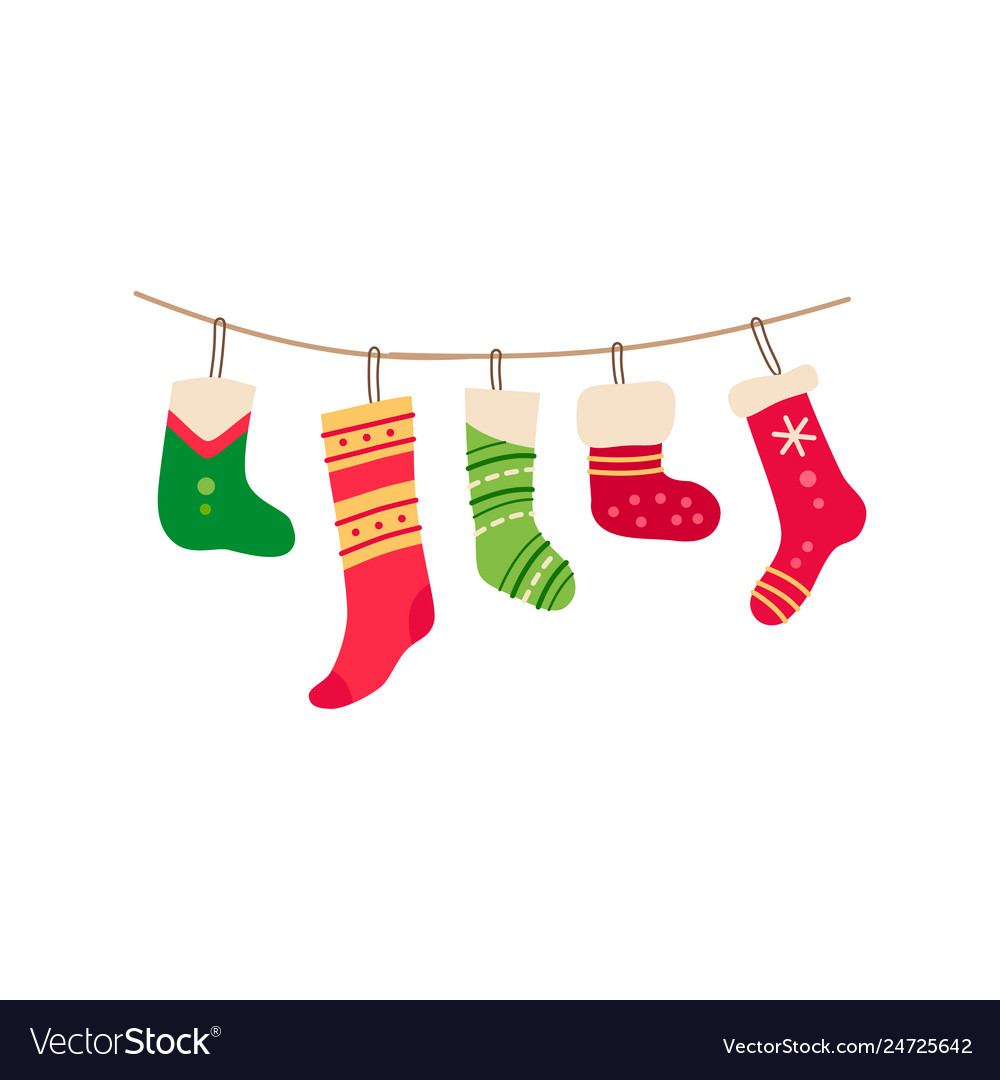 Christmas socks for gifts single flat icon