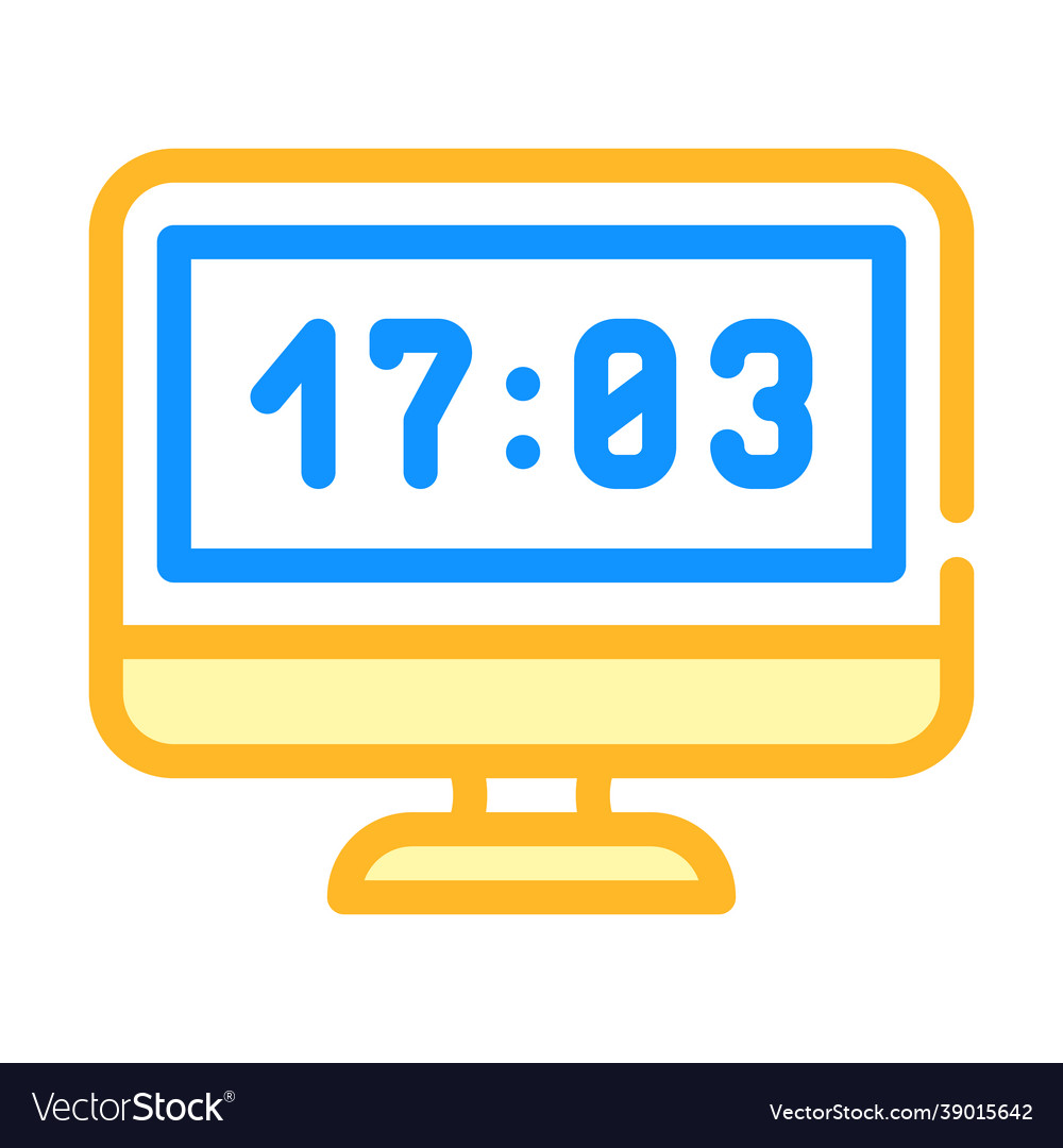 Computer clock color icon