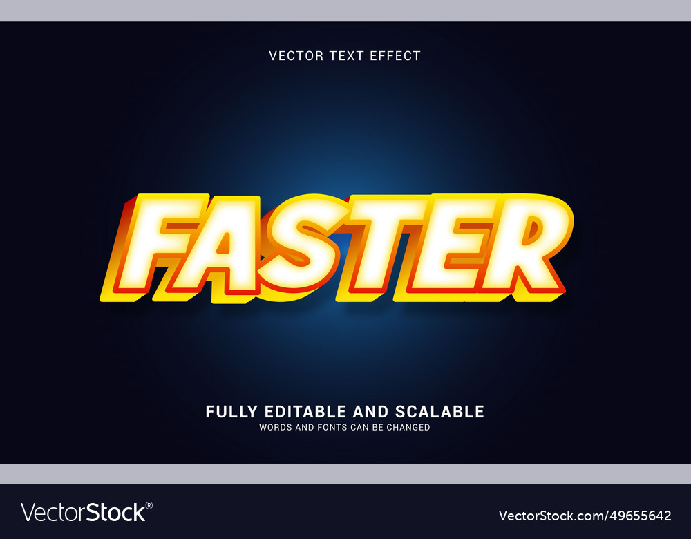 Editable text effect faster style