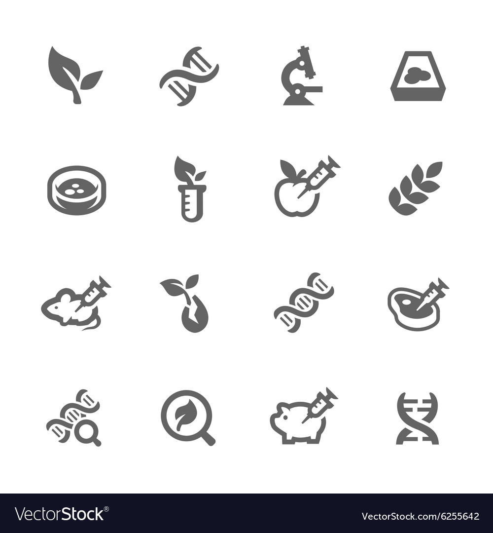 Gmo icons Royalty Free Vector Image - VectorStock