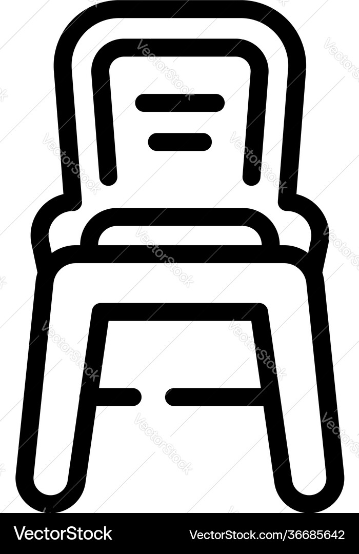 Kitchen chair icon outline style Royalty Free Vector Image