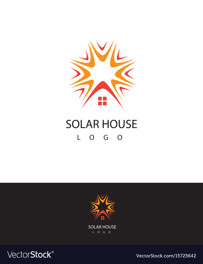 Logo solar house panel concept