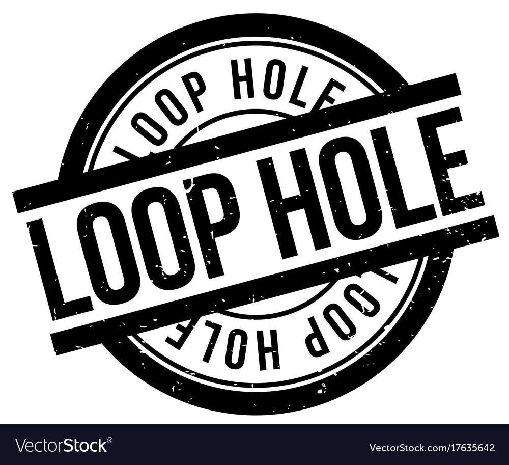 Loop hole rubber stamp