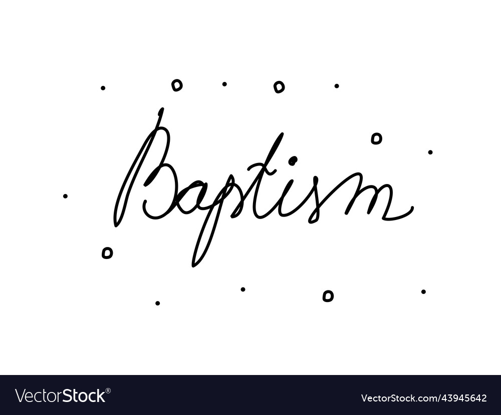Modern Baptism Phrase Calligraphy