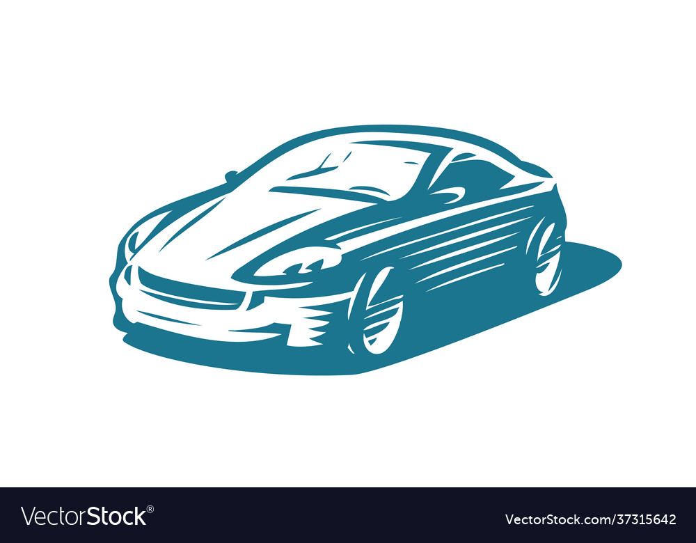 Modern car abstract logo transport vehicle vector image Modern car abstract logo transport vehicle