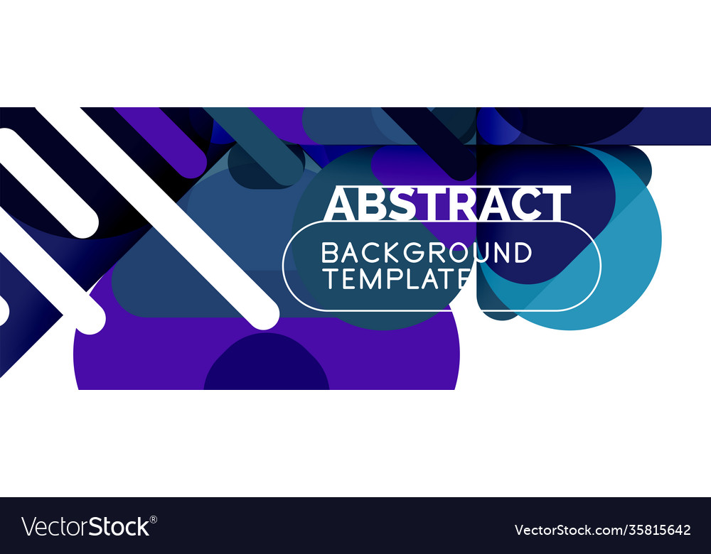Modern geometric round shapes and dynamic lines vector image Modern geometric round shapes and dynamic lines