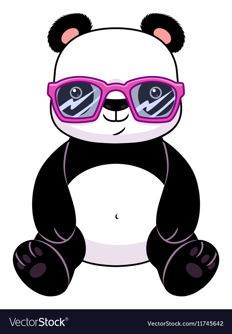 Panda cheap wearing glasses