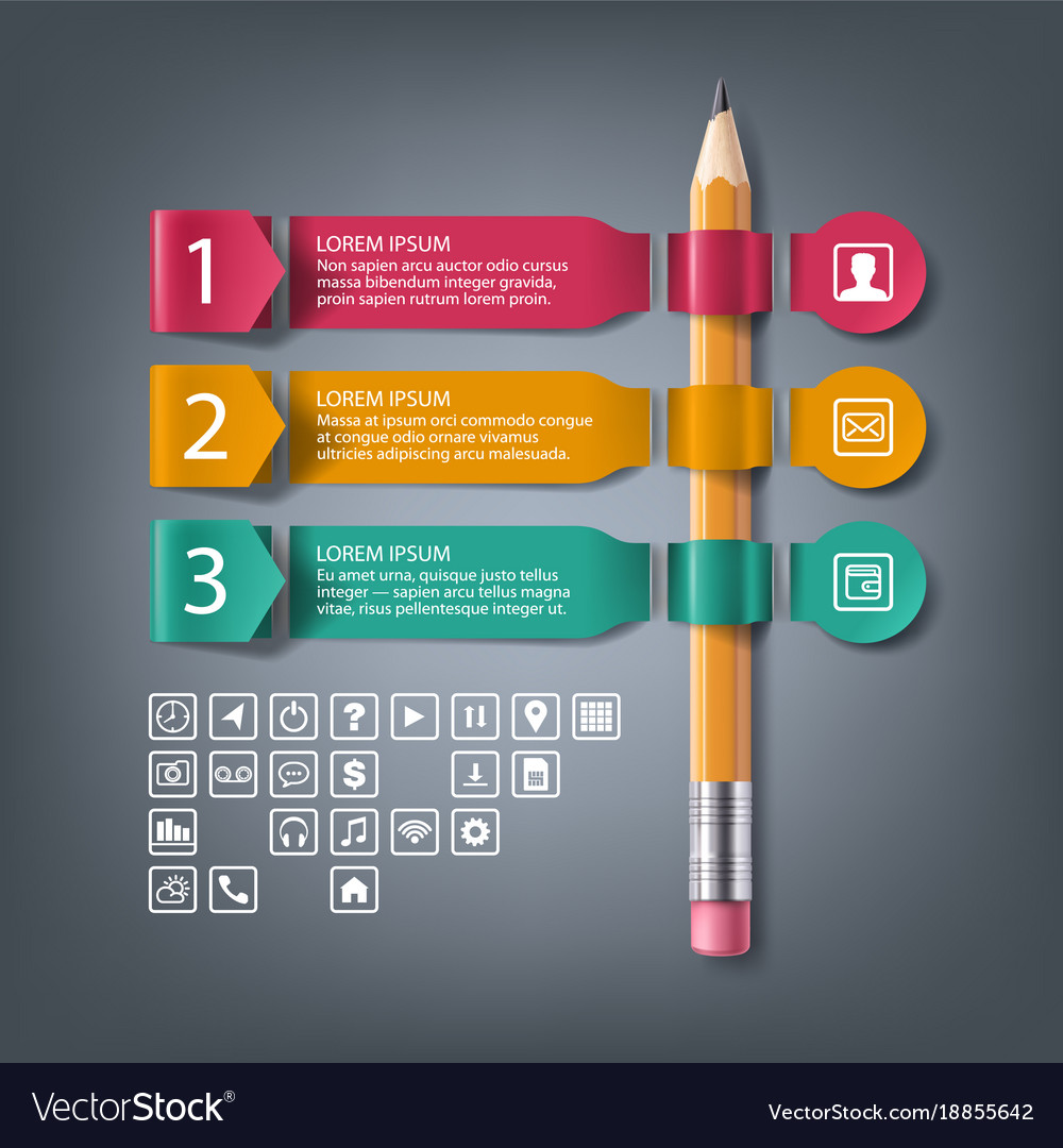 Paper infographic banners with 4 steps options