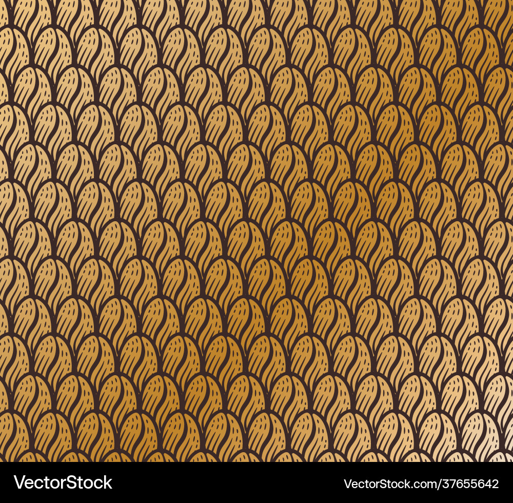 Seamless pattern with coffee beans leaves Vector Image