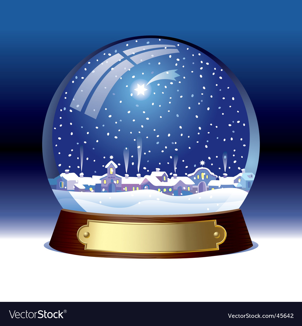 Download Snow globe Royalty Free Vector Image - VectorStock