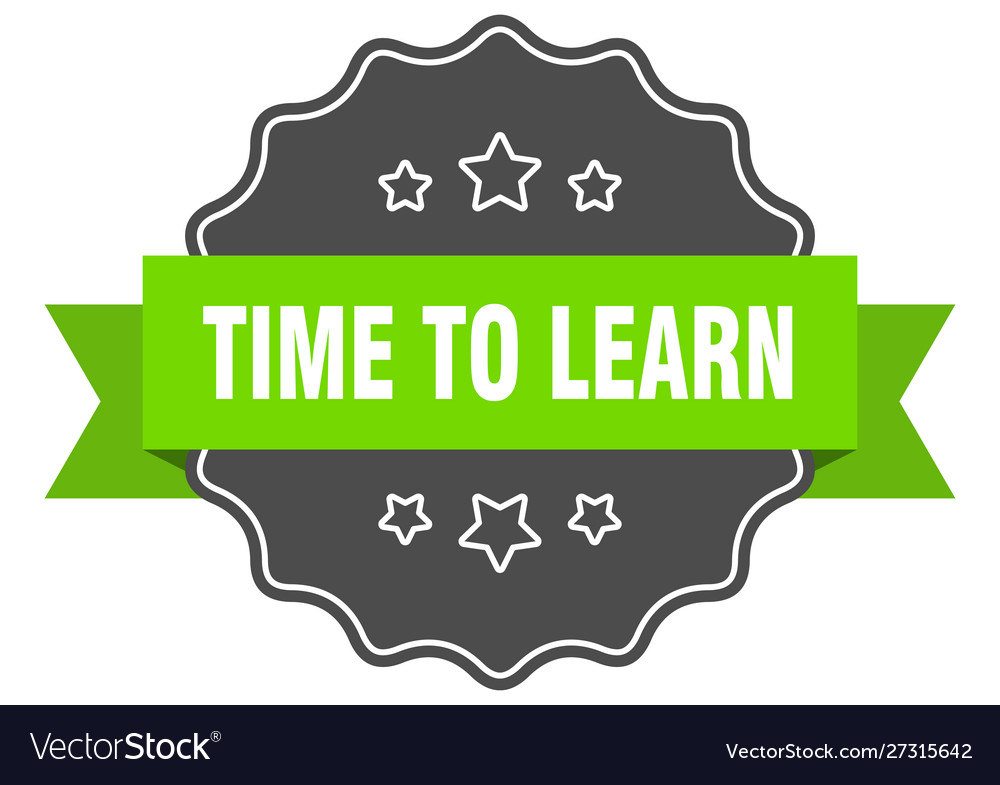 Time to learn isolated seal green